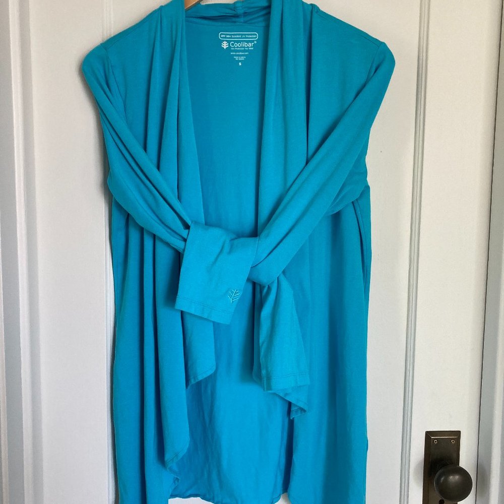 Coolibar Turquoise Marietas sun wrap size small